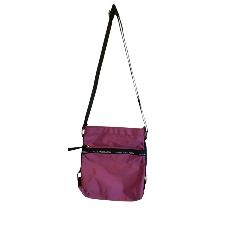 VTG U.S. Polo Assn. Fuchsia Pink Crossbody Vacation Lightweight Shoulder Bag - Picture 2 of 7